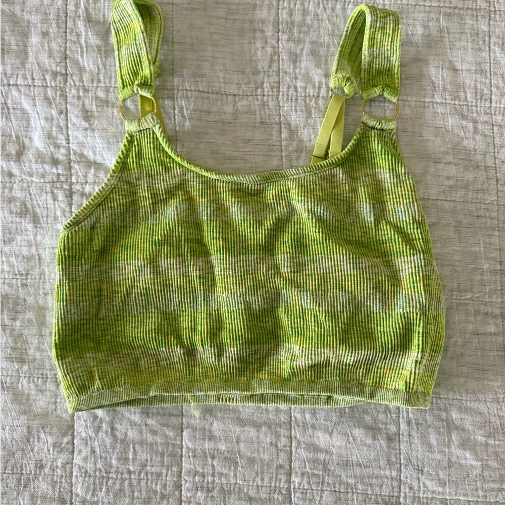 Aerie Lime Green Ribbed Bra
